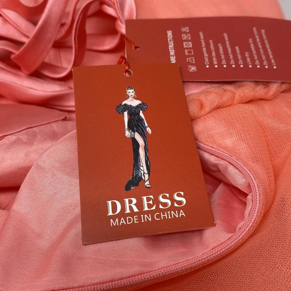 Tsbridal Coral Tulle Homecoming/Prom Dress size 8 NWT - Picture 5 of 8